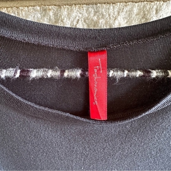 Fashionomics black dolman long sleeve top sequins medium - Picture 8 of 8